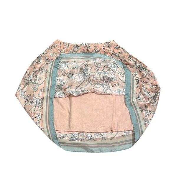 Sophie Max Pink And Gray A-line Floral Skirt, Size M - Picture 3 of 7